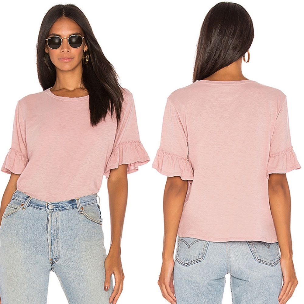 NWT Velvet by Graham & Spencer Rielle Ruffle Tee